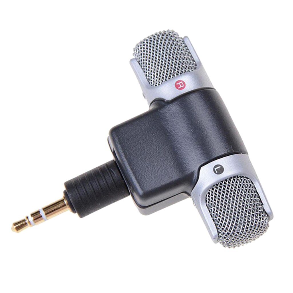 3.5mm Stereo Electret Condenser Microphone, Direct Plugs Into the Recorder,