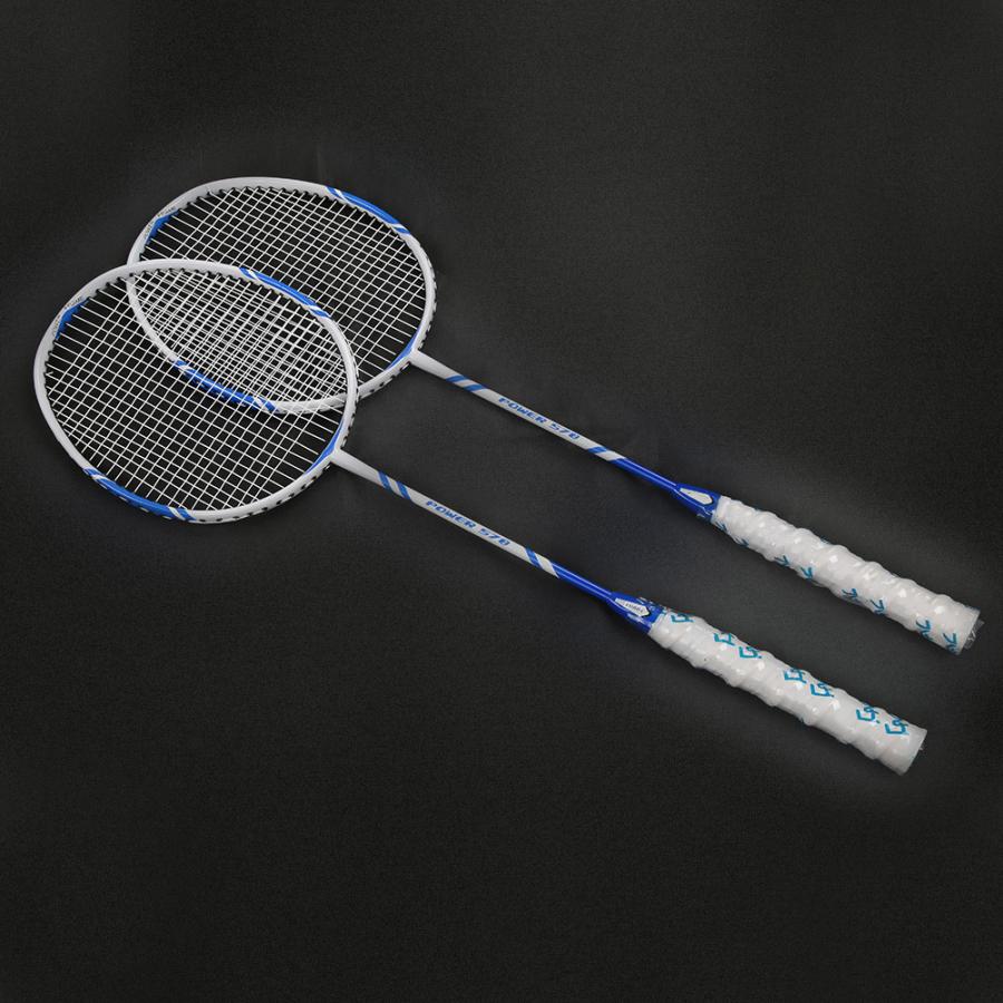 2Pcs Children Aluminum Alloy Badminton Racket Soft Elastic Handles With Racquets Bag Training Badminton Racket Sport Tools