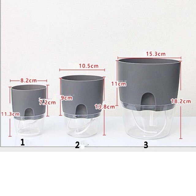 Office Decoration Flower Pots Indoor Plant Pot Auto Irrigate Automatic Water Absorption