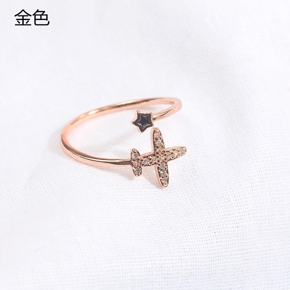 Bague en Zircon incrusté, anneau mignon, ajustable, Double couche, de saint-valentin, tendance: AH936