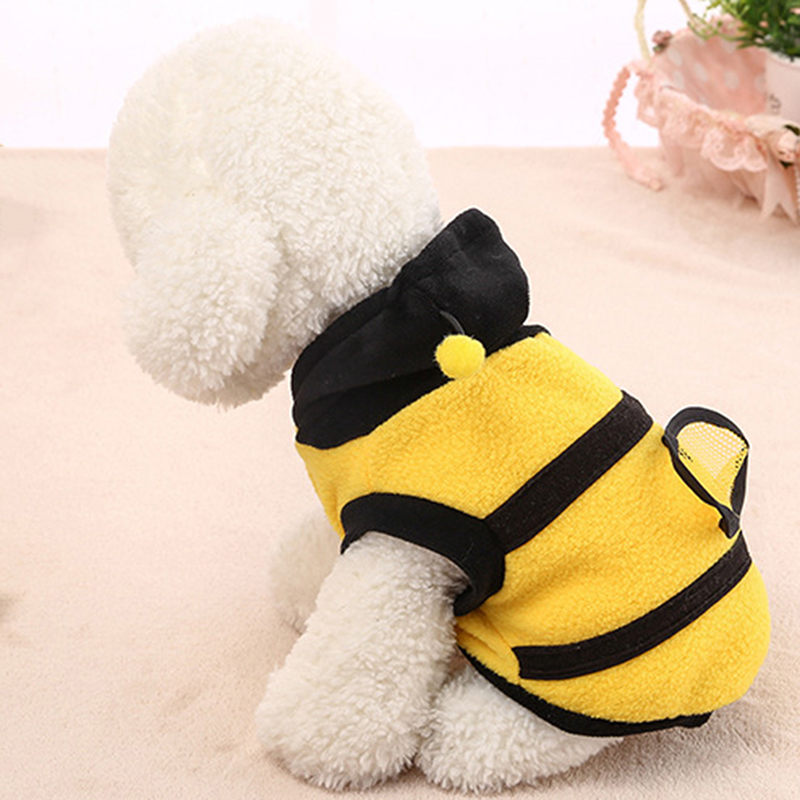 Pet Capuchon Kleding Leuke Fancy Puppy Kleding Kostuum Kat Jas Outfit Bee Stijl Professionele Home Huisdieren Doek: M