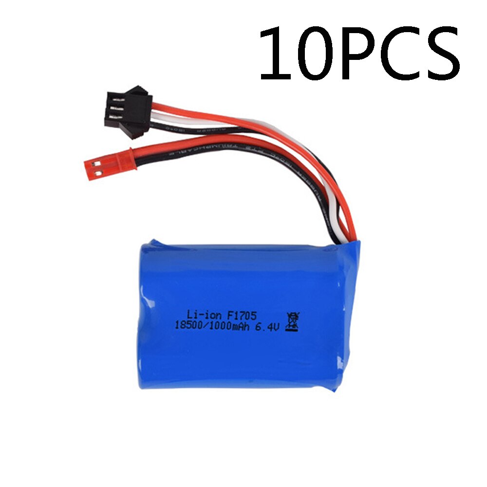 6.4 V 1000Mah Li-Ion Batterij 18500 Voor Wltoys A303 A313 A323 A333 1/12 Rc Auto Speelgoed Batterij Accessoires 6.4 V Batterij JST-2P Plug