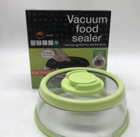 1pc Vacuum Food Seal Cover Kitchen Tool 15x19x7.5cm Home Preserve Cooking Food Fresh Vacuum Food Seal Cover Accessories: Green