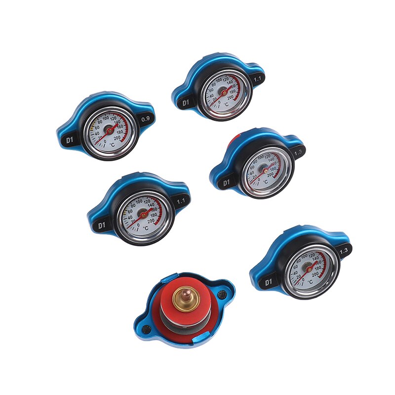 Tapa de radiador térmico D1 Spec para motocicleta y coche, cubierta de tanque, medidor de temperatura del agua con utilidad segura, 0,9 Bar/1,1 Bar/1,3 Bar, 1 unidad