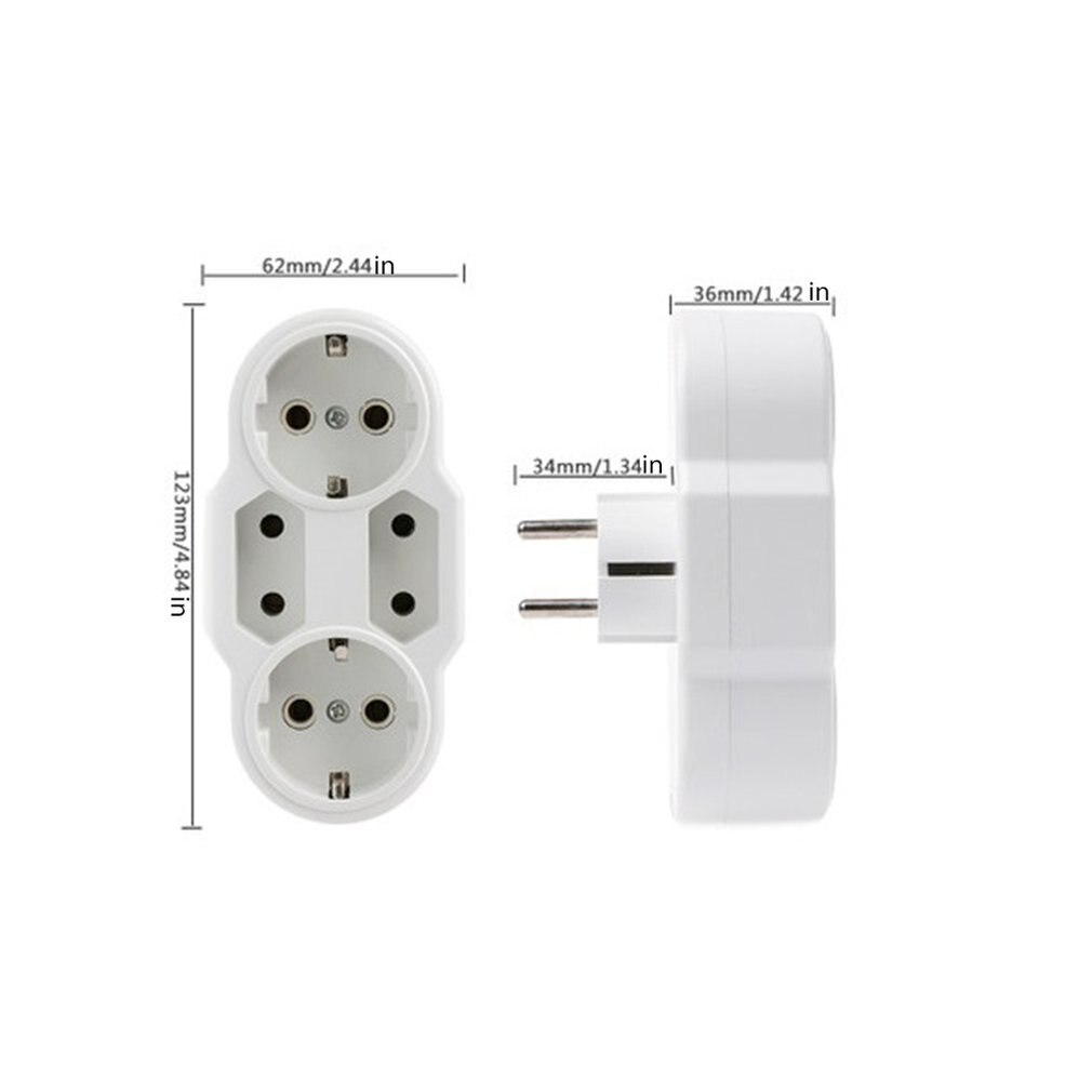 Russian Conversion Socket Russian Conversion Plug Portable Power Outlet Plug 1 To 4 Port Conversion Power Adapter