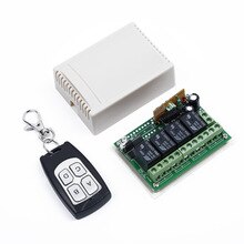 DC 12V 4CH 433Mhz Wireless Remote Control Switch Receiver W/ Transmitter