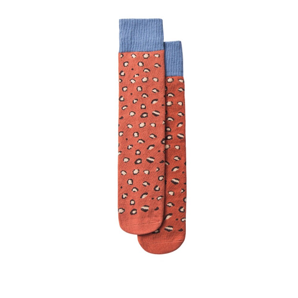 Children's High Tube Leopard Print Socks Autumn Winter Casual Sports Boys Girls Baby Cotton Socks Suitable for 3-8 Years Old