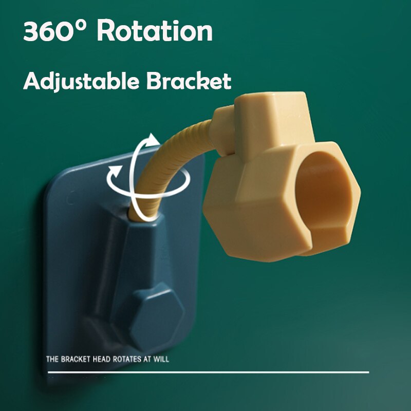 Shower Bracket Universal Adjustable Shower Powerful Racks Shower Nozzle Base Home Punch-free Rack Shower Base Bathroom Tool
