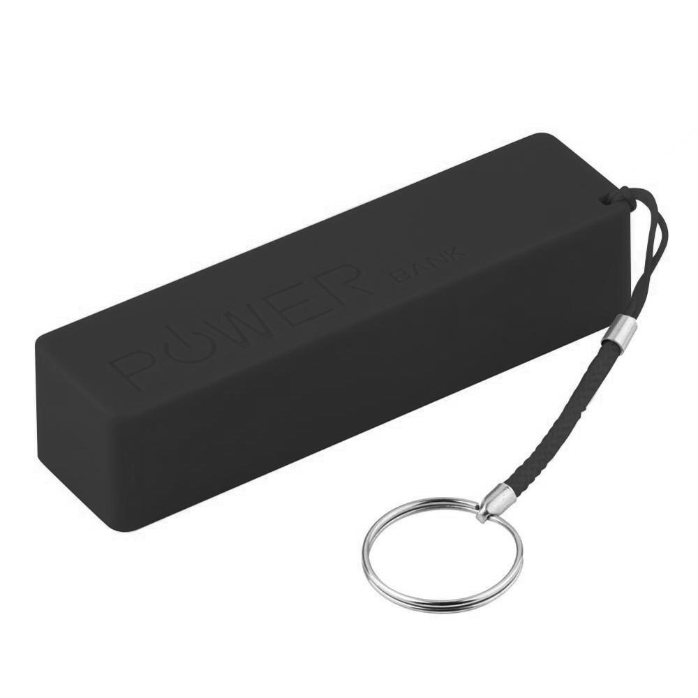 Portable Power Bank USB Mobile Charger Pack Box Battery Case For 1 x 18650 DIY: Black