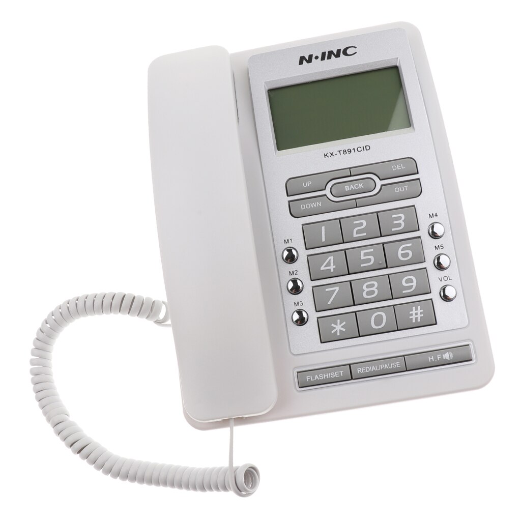 Big Buttons Home Phone LCD Caller ID Telephone Corded Desktop Speaker Redial