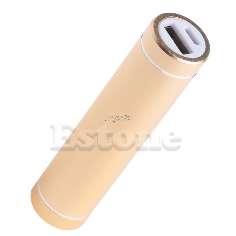 Portable USB Mobile Power Bank Charger Pack Box Battery Case For 1 x 18650 Whosale: Golden