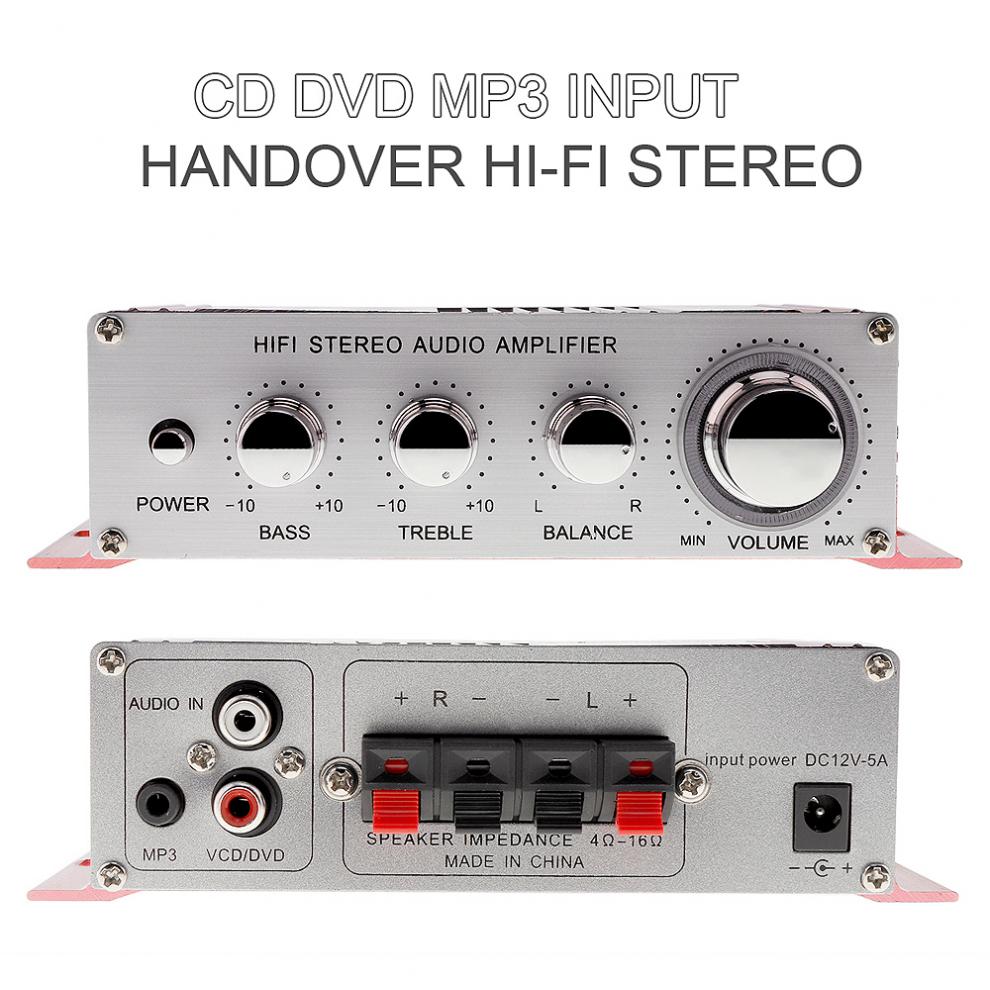 12V 5A Handover Hi-Fi Auto Car Stereo Power Amplifier Support CD / DVD / MP3 Input