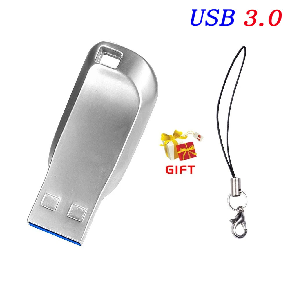USB flash drive 128GB 64GB 32GB 16GB 3.0 high-speed PenDrive 128GB 64GB USB memory stick 32GB 16GB USB flash drive: Silver / 64 GB