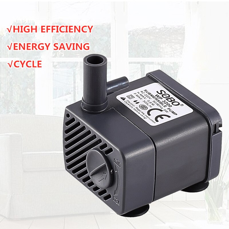 Aquarium Fish Tank Submersible Water Pump Sump Pumps Pond Feature Mini Water Pump Silent Filter Pump Fish Tank Fountain