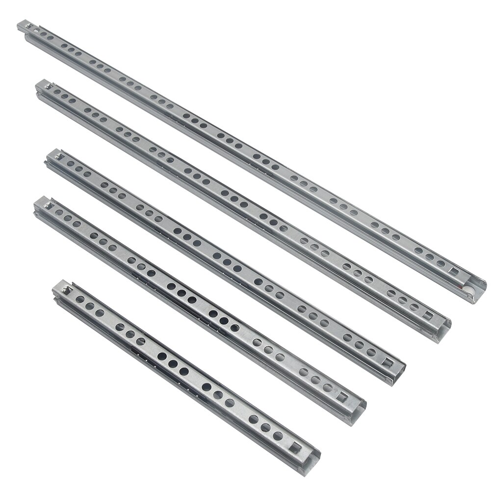 Mikro skuffe glidebold guide to sektioner 17mm bred stål fold skuffe stål kugle glideskinne møbler hardware beslag