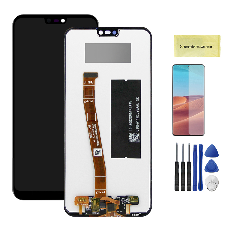 Huawei P20 Lite LCD Scherm Vervanging - 5.84" AMOLED Display & Digitizer - Getest: Zwart