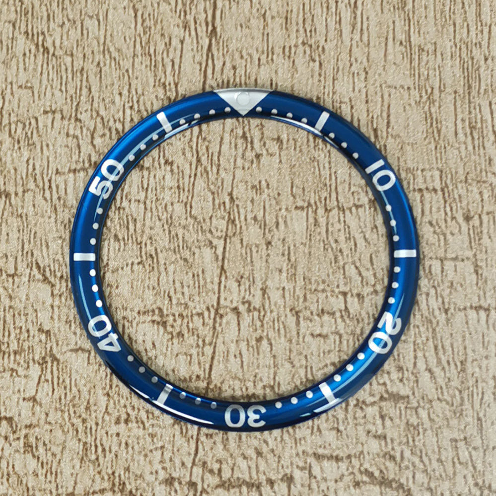 Bisel de reloj curvo de borde redondo de 39mm, anillo de aluminio a juego, accesorios de reloj modificados, insertos de relojes, piezas de reloj: Rojo