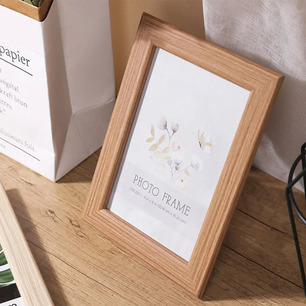 Free Photo Printing Wooden Photo Frame Family Portrait Photography Wedding Travel Photo Studio Multi-size Ornaments Simple Style