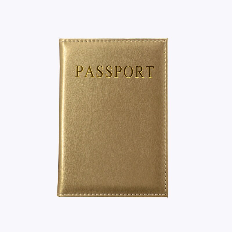 Universal Travel Passport Cover Women Pu Leather Cute Pink Holder Passport Lovely Girl Pasaport Case Travel Covers for passports: Gold