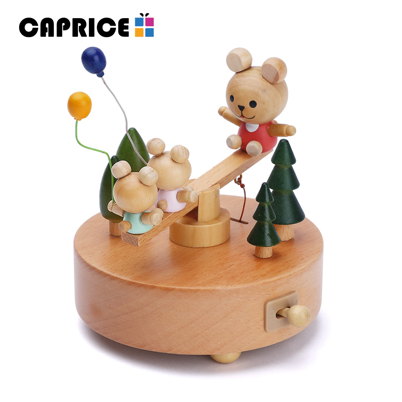 Wood Music Box Caja Musical Wooden Boxes Girls Clockwork Craft Free Engraved Birthday Home Decoration Accessories YYH-MZ