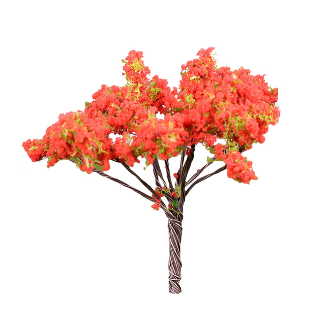 30 Pcs HO 1:85 6.7cm Scale Delonix Regia Model+5.8cm Scale Hibiscus Tree+6cm Scale Kapok Tree Model For DIY Scenery Landscape