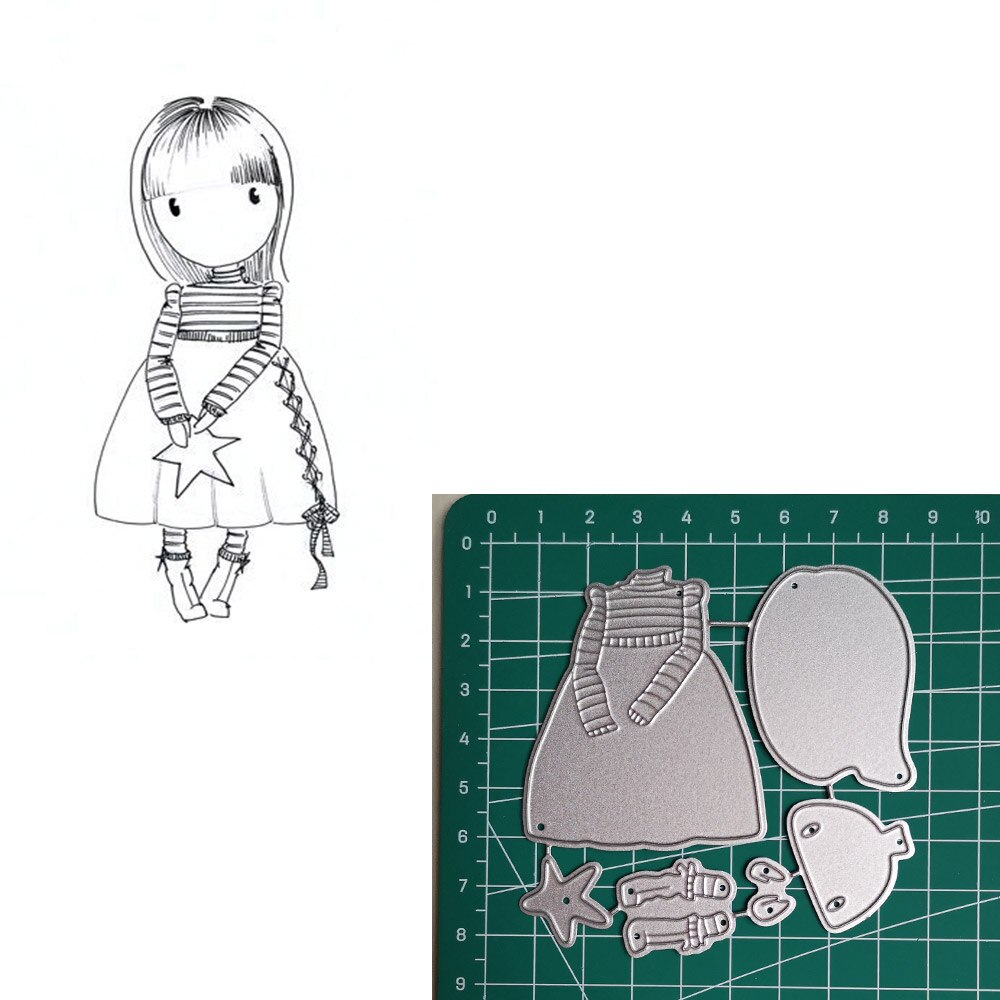 Craft Paper Dies Cut For Card Making Spain Girl Doll Diy Scrapbooking Dies Metal Embossing Nouveau Arrivage 30: 50