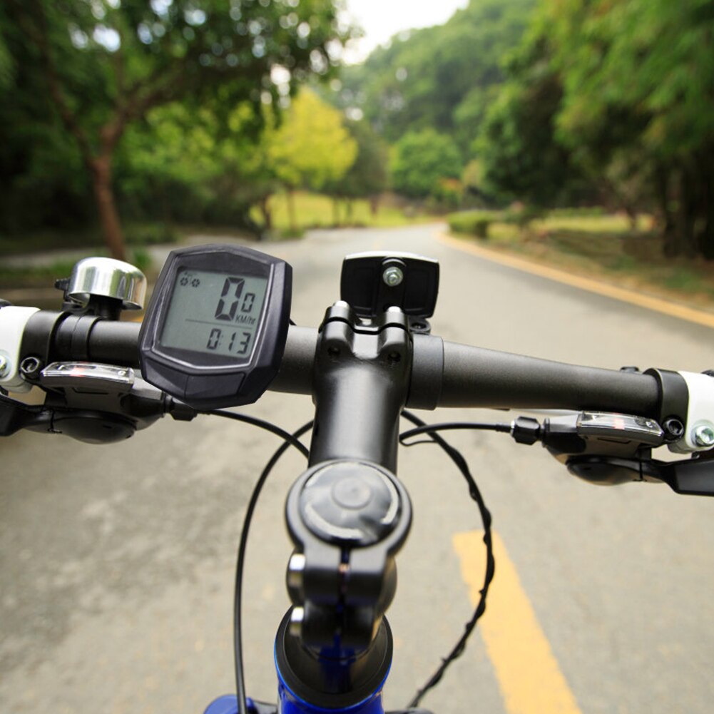 Sykkel speedometer lcd digital display sykkel kilometerteller vanntett sykkel datamaskin sykling kablet stoppeklokke utendørs riding tilbehør