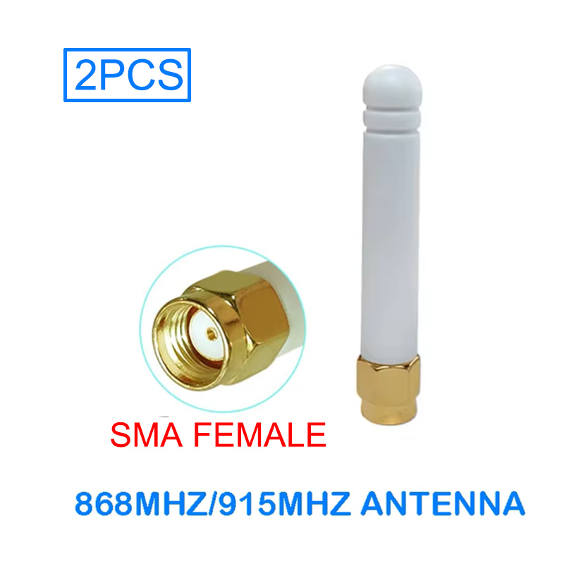 GWS 2/5 Stück 868MHz Antenne mit 3dBi Verstärkung, SMA Stecker oder Buchse, Weiß, 5cm, 915MHz LoRa Antenne für Meshtastic LoRa LoRaWAN Tor: WEISS