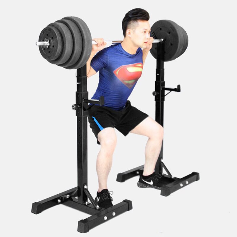 Home Multifunctional Barbell Squat Rack Split Type Barbell Rack Gym Large Fitness Equipment Adjustable Height 105-160cm HWC