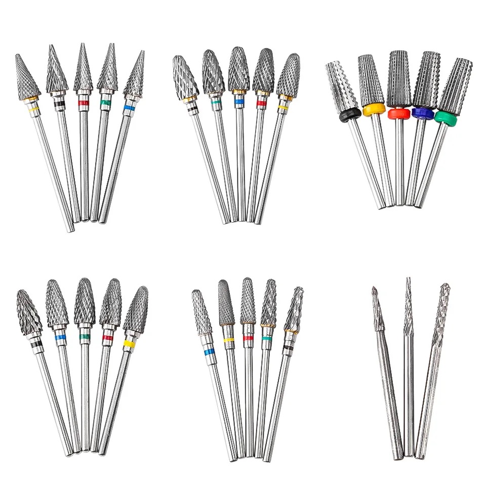 Broca de carburo de tungsteno para uñas, taladros eléctricos para manicura, fresa de cerámica, accesorios de pedicura, buena