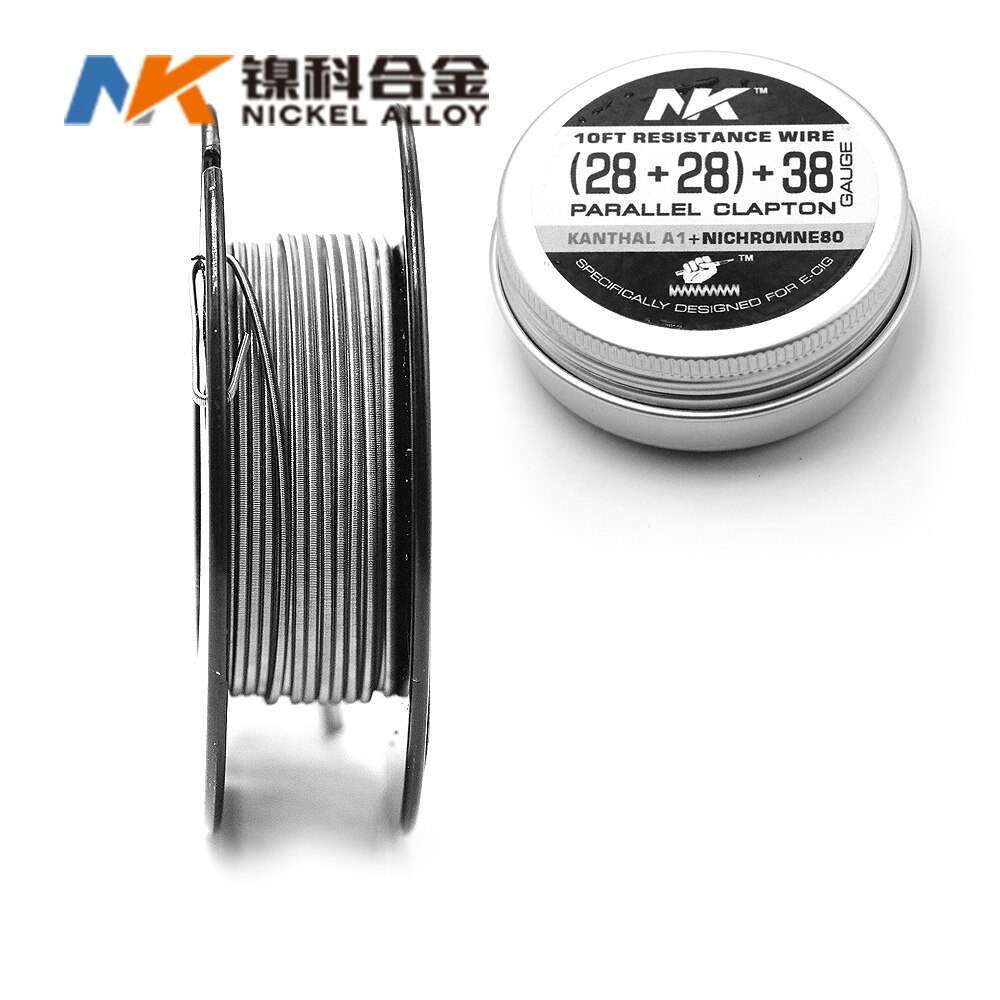 NK 10ft nichrom 80 mtl verschmolzen clapton draht rda rta ni80 heizung draht versetzt nicrome vape spule draht