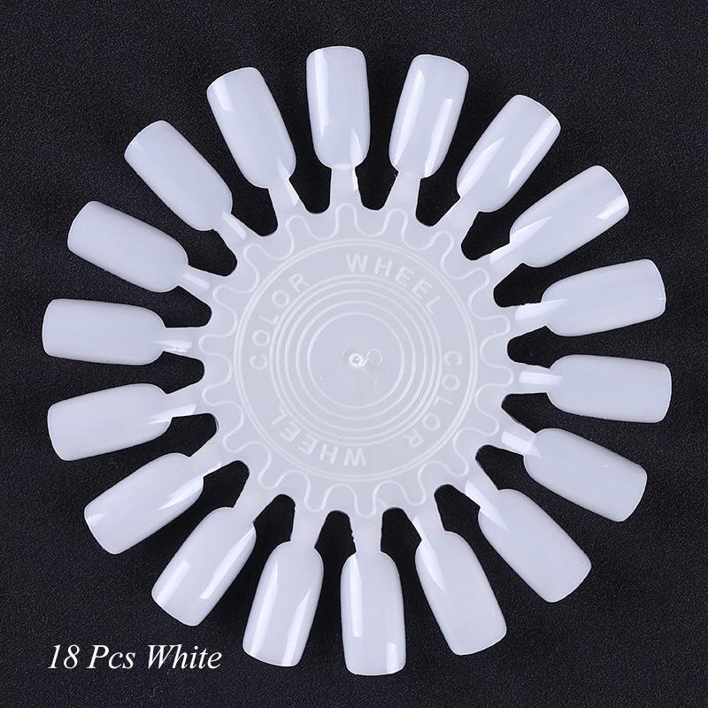Lemooc nature clear black nepnagels tips volledige kaart waaier vingernagelkunst display oefen acryl uv gellak gereedschap decoratie: Patroon 12