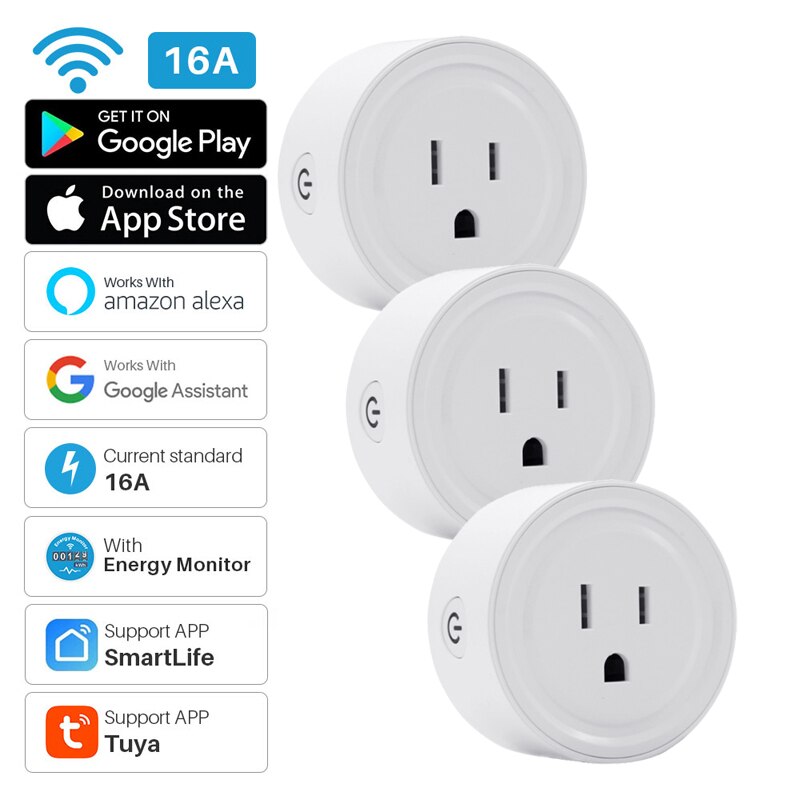 Smart Plug WiFi Socket Mobile Remote Control By EWeLink APP Voice Control Socket US UK Plug Home Automation