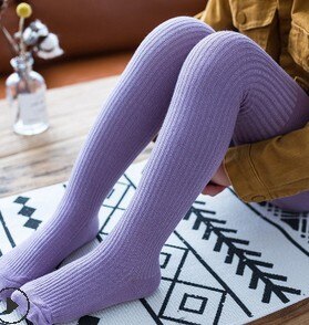 Kid Breien Kousen, Herfst Broek, Wrap Kalveren Warme Benen Katoen Herfst Winter Accessoire: Paars / XL