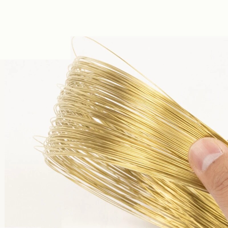 0.1mm/0.2mm/0.3mm/0.4mm/0.5mm/0.6mm0.7mm/ 0.8mm/1mm Dia Soft Raw Brass Wire For Model Craft Jewelry Findings DIY