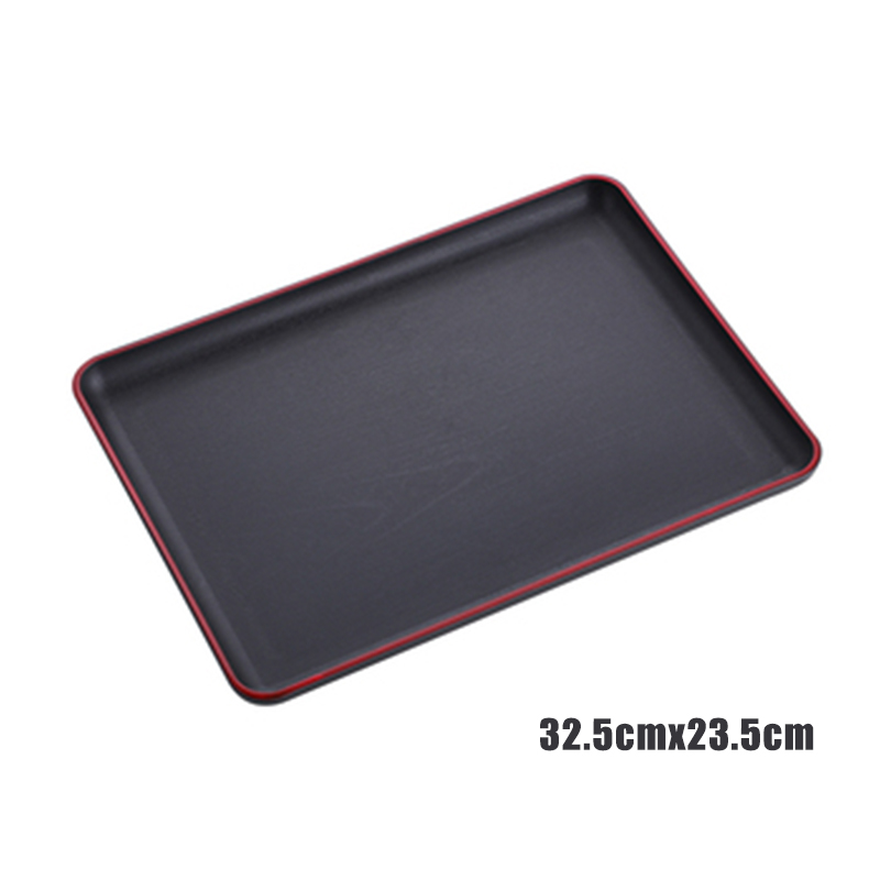 Dienblad Rechthoekige Plastic Lade Voedsel Dienbladen Anti-slip krasbestendig P666: 32.5cmx23.5cm