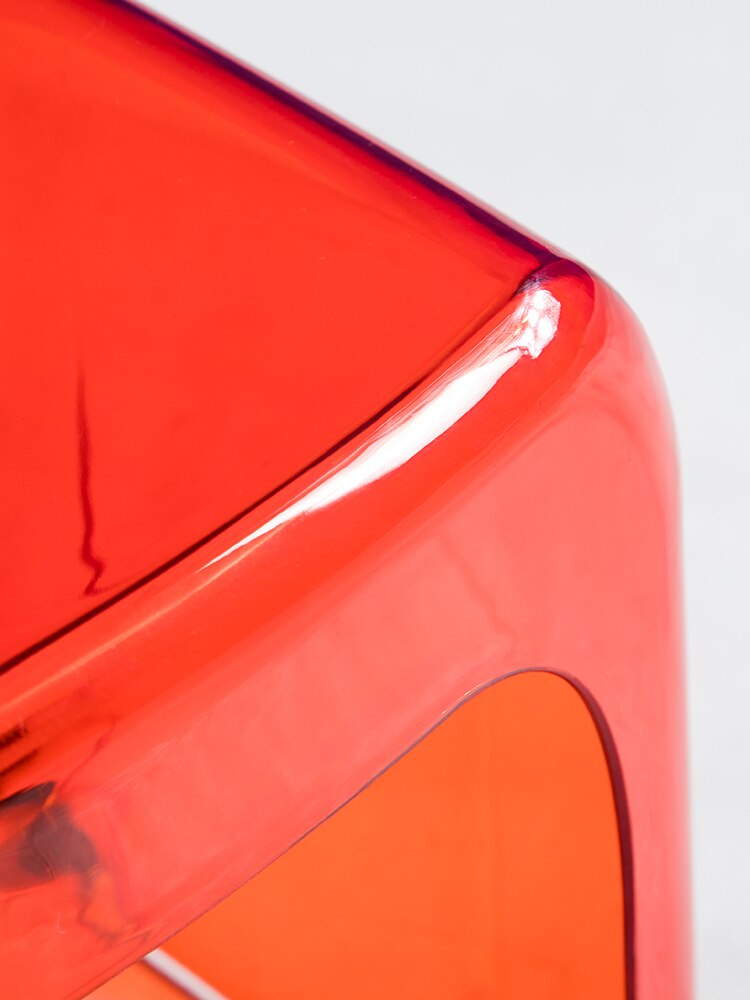 Moderno semplice ottavino sgabello soggiorno per la casa sgabello basso trasparente sgabello in cristallo creativo panca piccola in plastica bagno antiscivolo