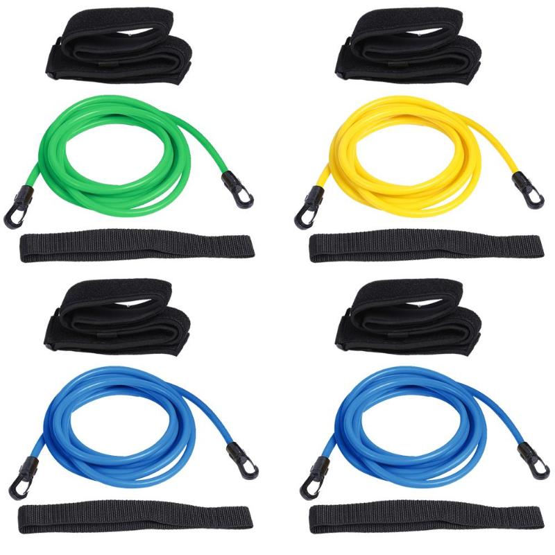 Adjustable Swim Training Resistance Elastic Belt Safety Rope Swimming Pool Latex Tubes Various Specifications Styles Accessories