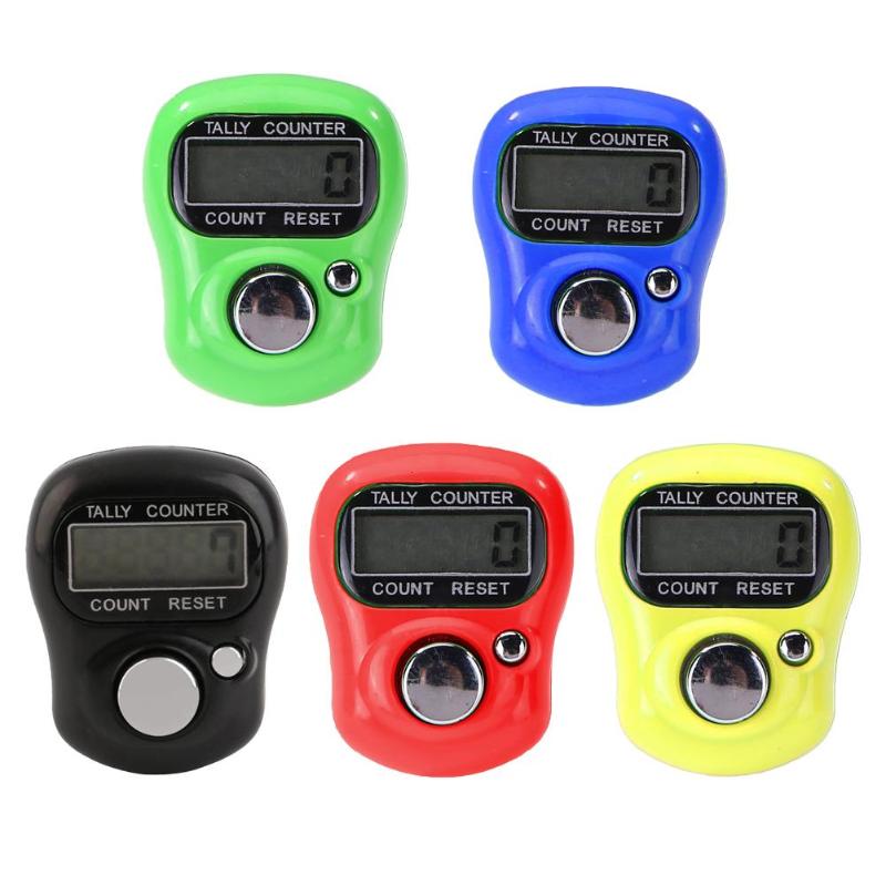 Mini hånd finger sting markør og række finger tæller lcd elektronisk digital tæller rækkevidde 0-99999 sy strikning værktøj