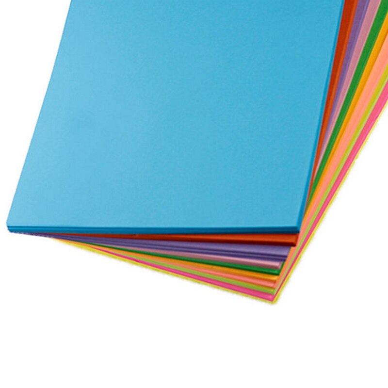 A4 papier druck und duplizieren dicke handgemachte papier Origami rechteckigen farbe freundlicher Origami Material leuchtstoff papier