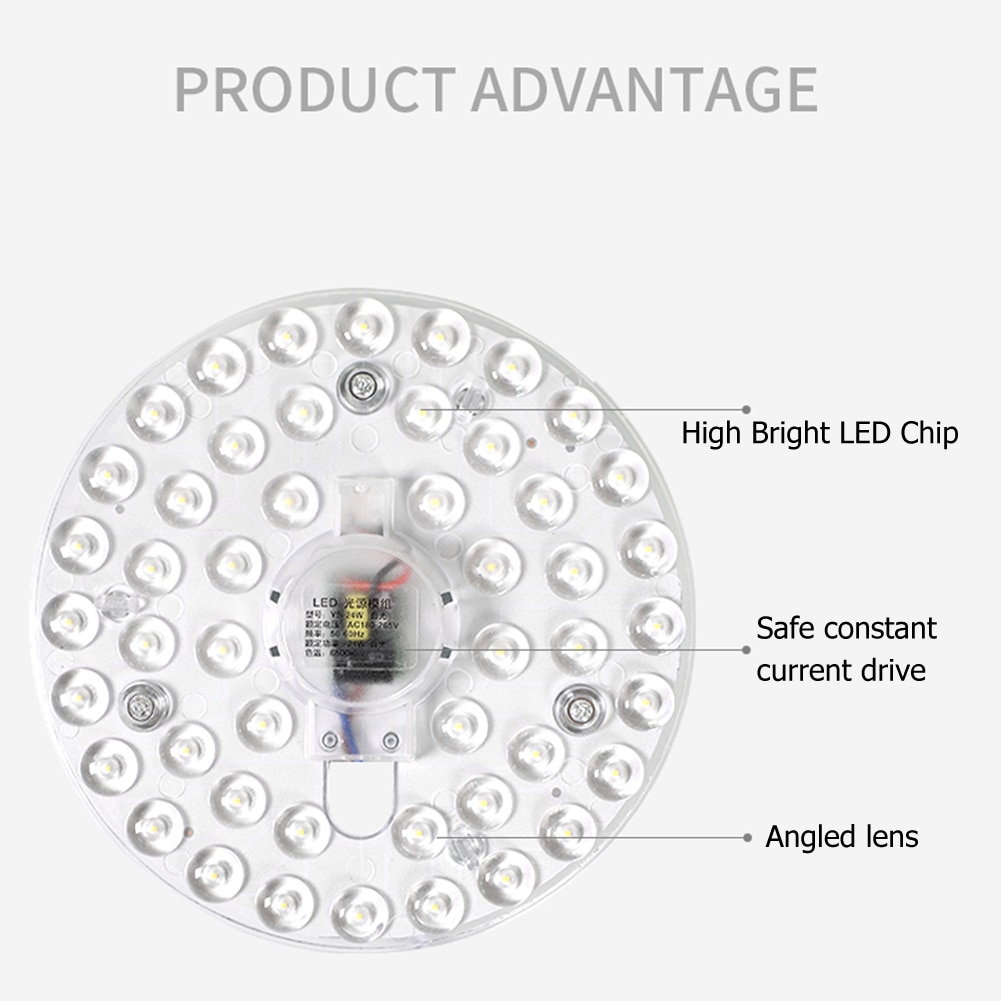 LED Light Board 220v LED Lamp Board LEDs Celling Lamp 5730SMD 12W/18W/24W/36W High Bright White Octopus Round Bedroom Kitchen