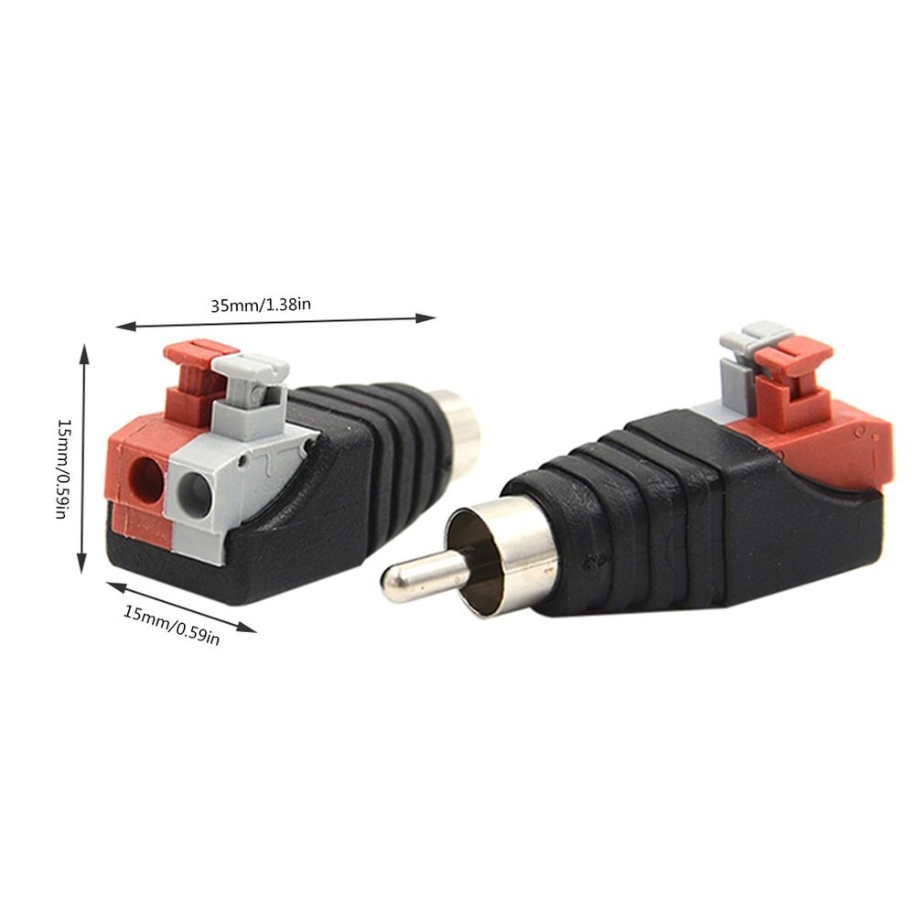 Rca Connector Adapter Jack Plug Voor Multimedia Mannelijke Rca Connector Adapter Luidsprekerkabel Kabel Audio Mannelijke Vga Connector Acehe
