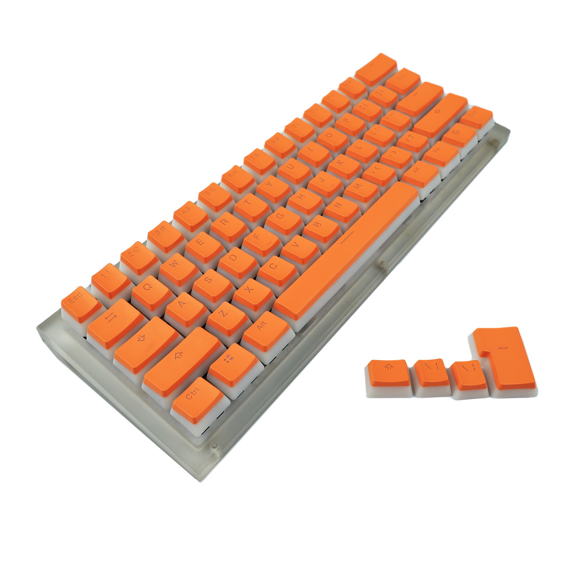 OEM Pudding Shine Through Backlit ANSI ISO 112 Key Double Shot PBT Keycaps For Mechanical Keyboard Keychron GK61X 61 87 104