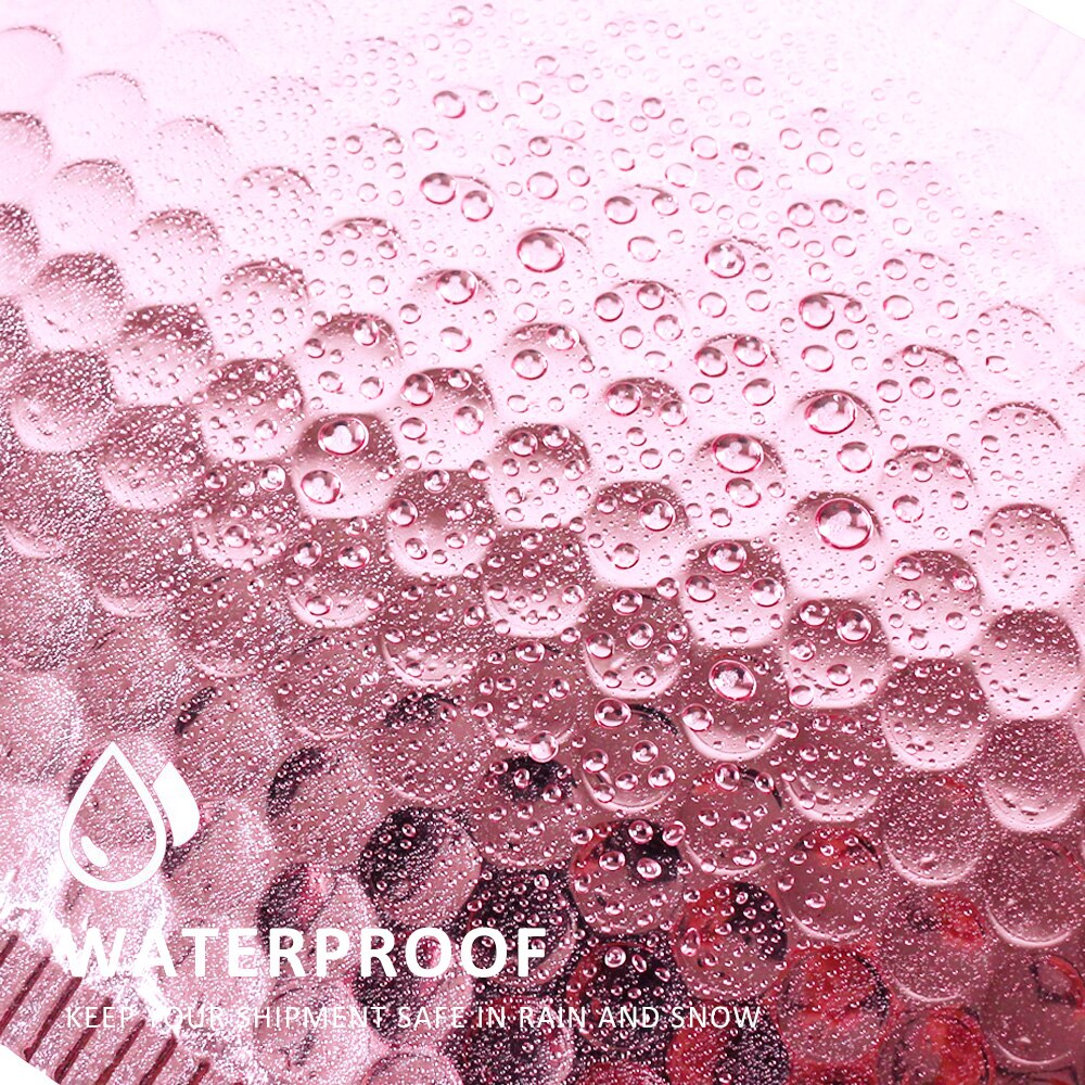 Speedy Mailers 50pcs Rose Gold Bubble Envelope Foam Foil Mailing Bag Bubble Mailer Envelopes for Packaging