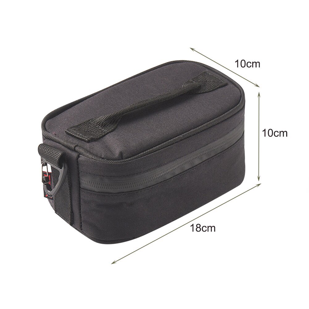 Pranzo al sacco da campeggio all'aperto borsa da pranzo portatile da Picnic in alluminio per alimenti caldi borsa da pranzo portatile da Picnic in alluminio con isolamento termico: Black