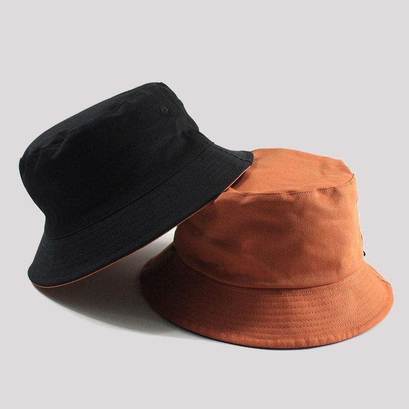 Große größe angeln hüte großen kopf mann sommer sonnenhut zwei seiten tragen Panama kappen Plus größen eimer hüte 57 -59cm 60-62cm 63-64cm: Schwarz Orange / 60 zu 62cm