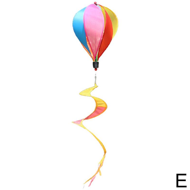 Wind Spinner Windspiele Rotierende Windmühle Regenbogen Streifen Dekoration Ballon draussen Garten Windsack Luft Heißer W0h4: E