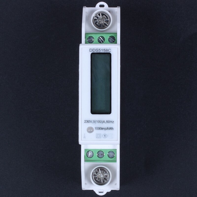 Digital Voltmeter Ammeter Wattmeter LCD Backlight Display DIN Rail KWH Meter AC 230V 5-100A RS485 Modbus Output