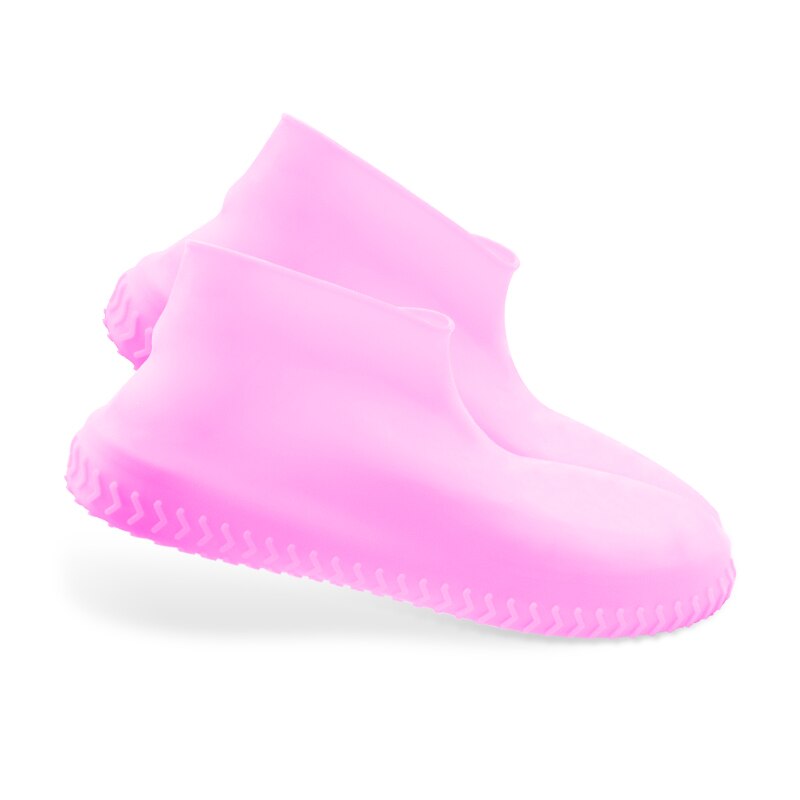 Siliconen Waterdichte Schoen Covers Slip Regen Laarzen Herbruikbare Geen-Slip Rubber Schoen Protectors Voor Kinderen Mannen Vrouwen: Pink / L