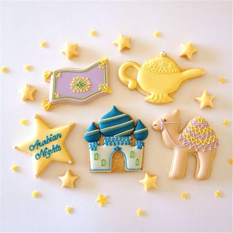 Ramadan Decoration Lantern Cookie Cutter EID MUBARAK Star Moon Lantern Camel Church Biscuit Mold Kareem Islamic Baking Supplies
